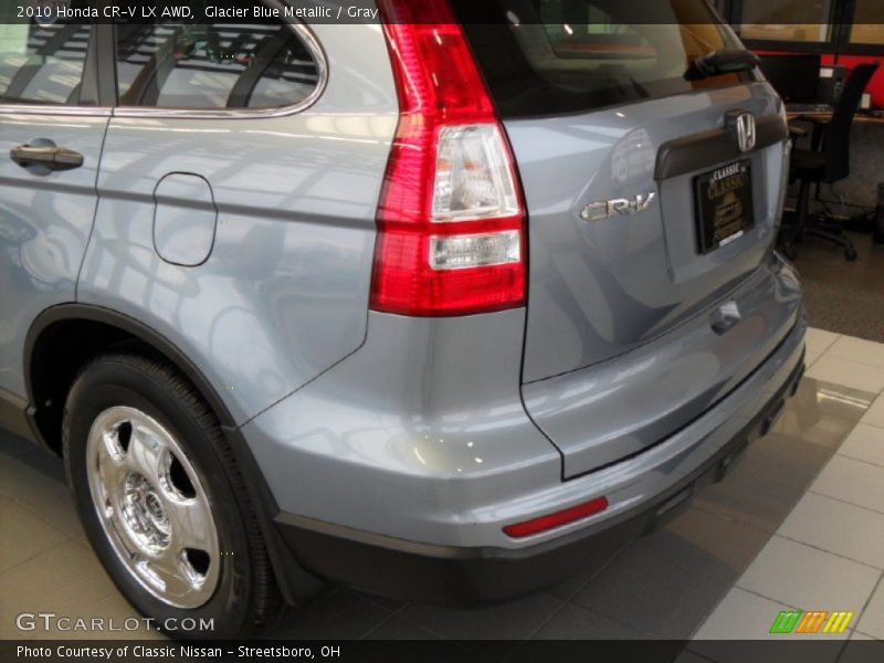 Glacier Blue Metallic / Gray 2010 Honda CR-V LX AWD