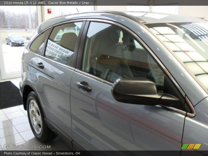 Glacier Blue Metallic / Gray 2010 Honda CR-V LX AWD