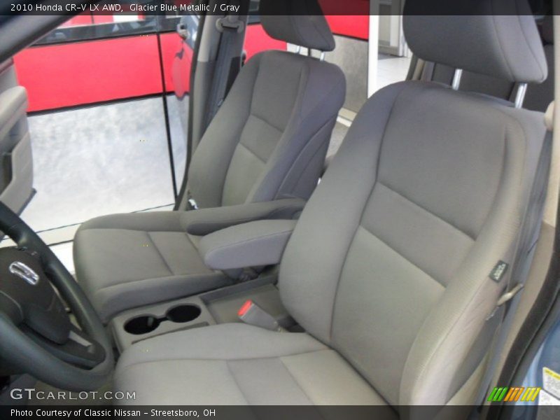 Glacier Blue Metallic / Gray 2010 Honda CR-V LX AWD