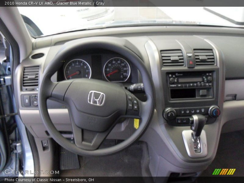 Glacier Blue Metallic / Gray 2010 Honda CR-V LX AWD
