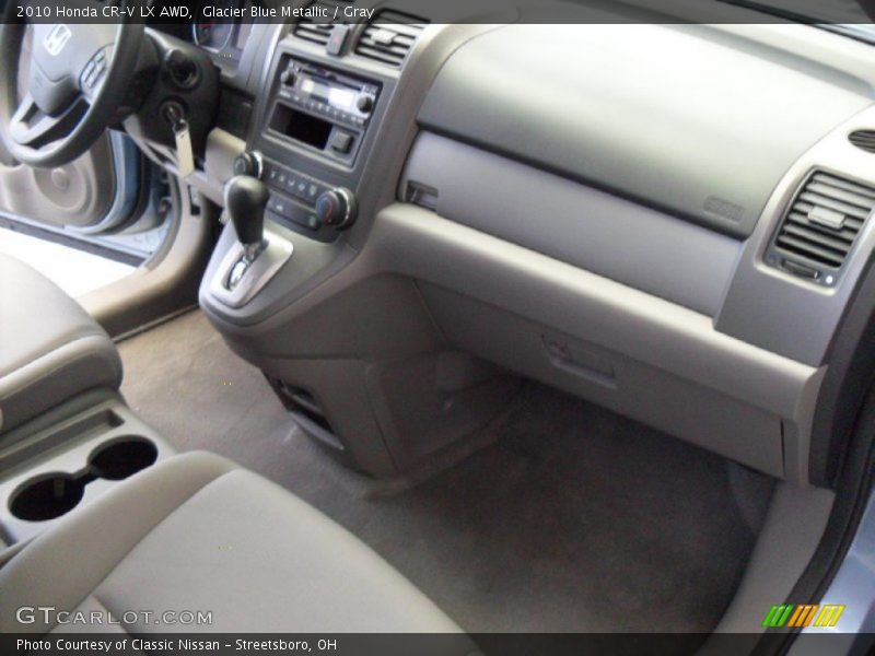 Glacier Blue Metallic / Gray 2010 Honda CR-V LX AWD