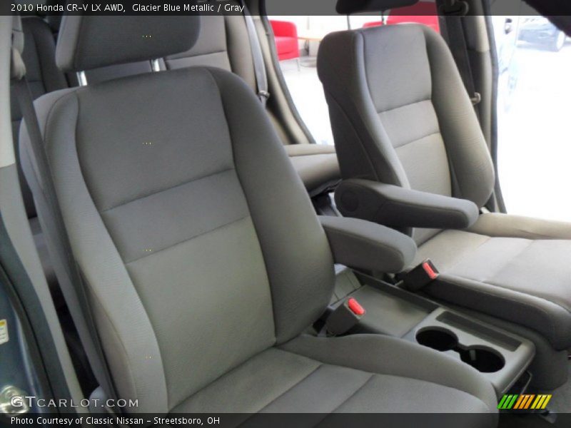 Glacier Blue Metallic / Gray 2010 Honda CR-V LX AWD