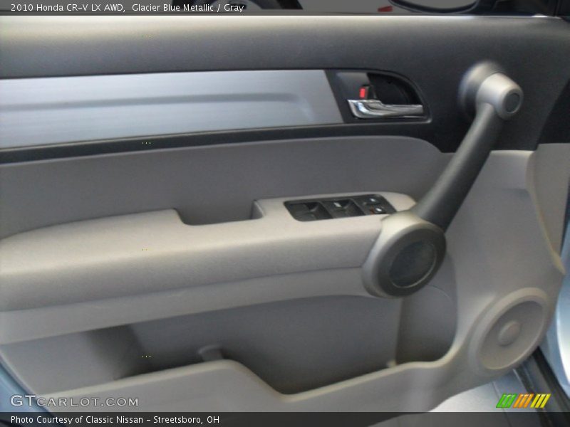 Glacier Blue Metallic / Gray 2010 Honda CR-V LX AWD