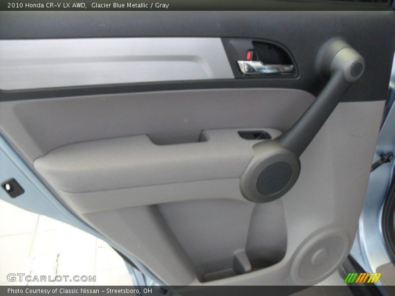 Glacier Blue Metallic / Gray 2010 Honda CR-V LX AWD