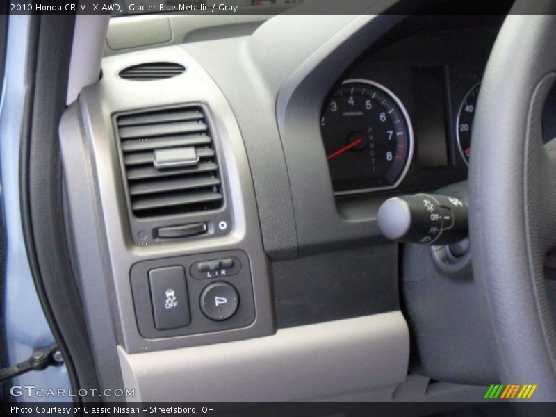 Glacier Blue Metallic / Gray 2010 Honda CR-V LX AWD
