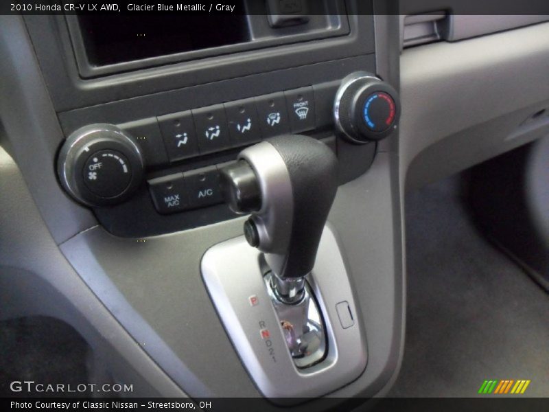 Glacier Blue Metallic / Gray 2010 Honda CR-V LX AWD