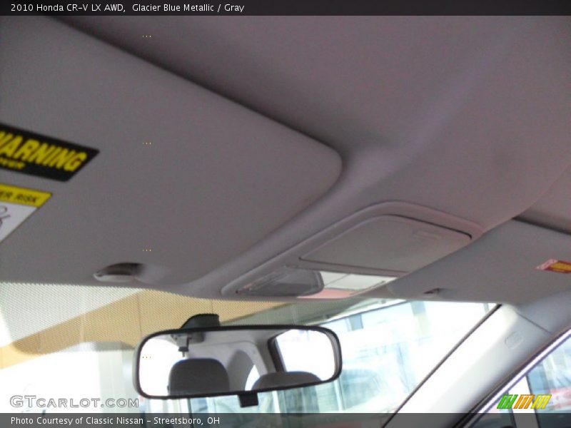 Glacier Blue Metallic / Gray 2010 Honda CR-V LX AWD