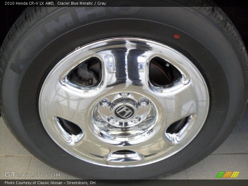 Glacier Blue Metallic / Gray 2010 Honda CR-V LX AWD
