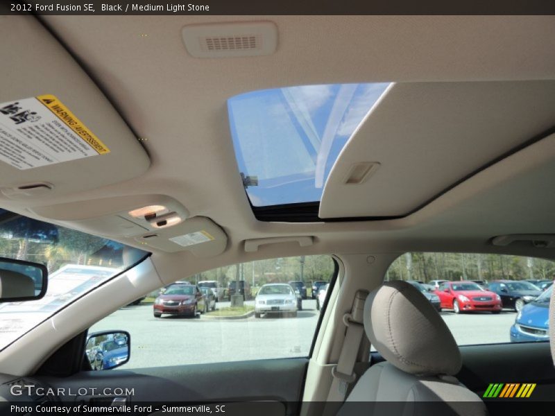 Black / Medium Light Stone 2012 Ford Fusion SE