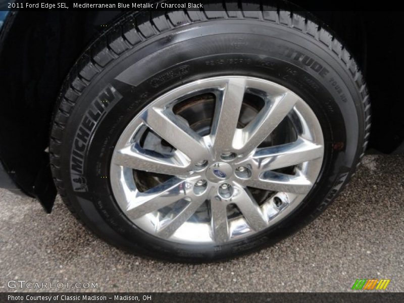 Mediterranean Blue Metallic / Charcoal Black 2011 Ford Edge SEL