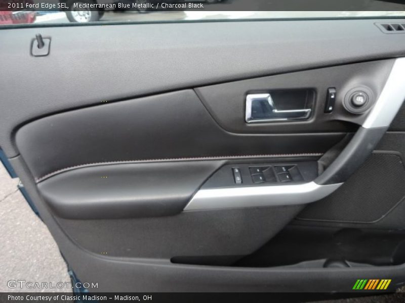 Mediterranean Blue Metallic / Charcoal Black 2011 Ford Edge SEL