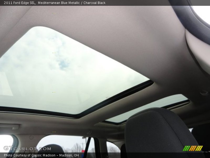 Mediterranean Blue Metallic / Charcoal Black 2011 Ford Edge SEL