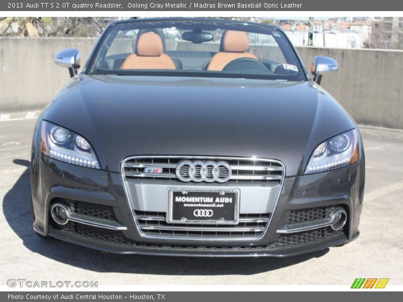 Oolong Gray Metallic / Madras Brown Baseball Optic Leather 2013 Audi TT S 2.0T quattro Roadster