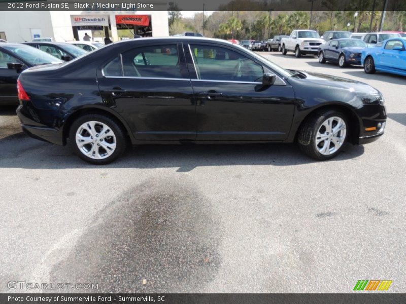 Black / Medium Light Stone 2012 Ford Fusion SE