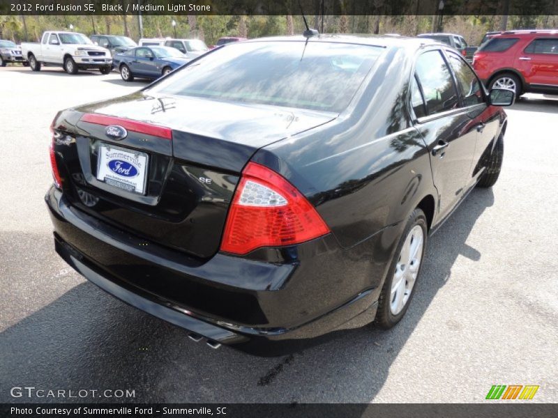 Black / Medium Light Stone 2012 Ford Fusion SE