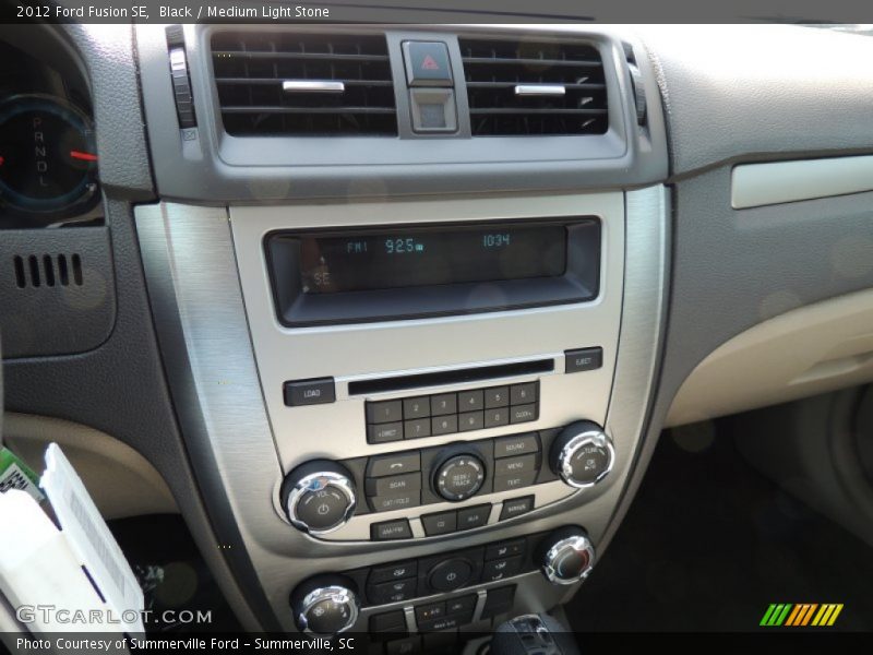 Black / Medium Light Stone 2012 Ford Fusion SE