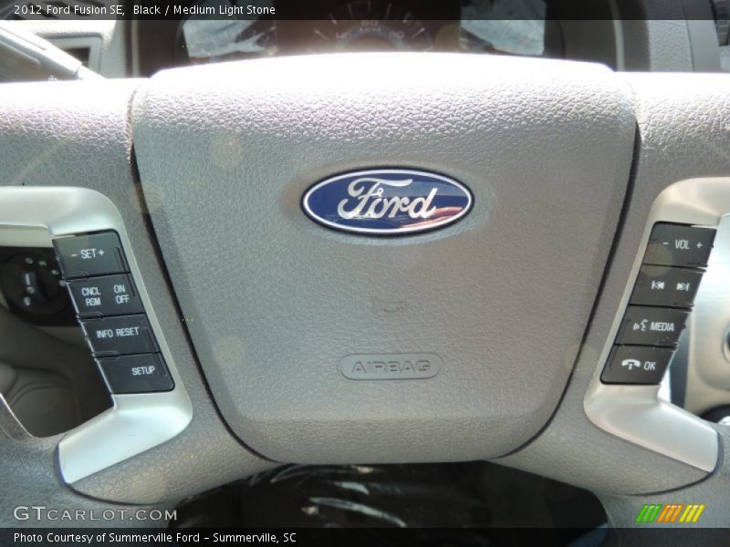 Black / Medium Light Stone 2012 Ford Fusion SE
