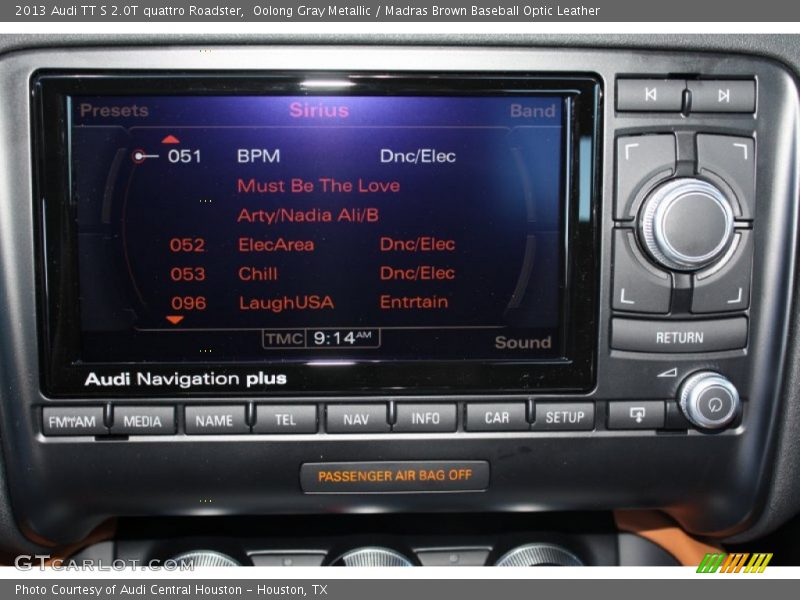 Controls of 2013 TT S 2.0T quattro Roadster