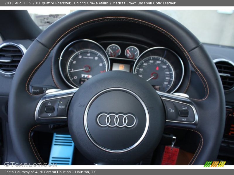 Oolong Gray Metallic / Madras Brown Baseball Optic Leather 2013 Audi TT S 2.0T quattro Roadster