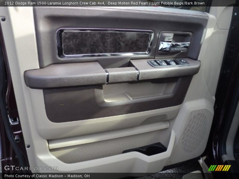 Deep Molten Red Pearl / Light Pebble Beige/Bark Brown 2012 Dodge Ram 1500 Laramie Longhorn Crew Cab 4x4