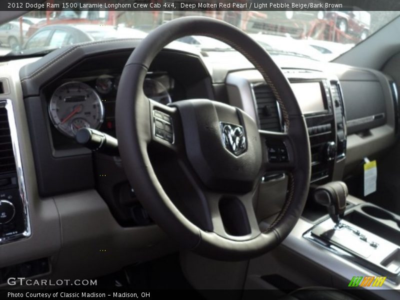 Deep Molten Red Pearl / Light Pebble Beige/Bark Brown 2012 Dodge Ram 1500 Laramie Longhorn Crew Cab 4x4