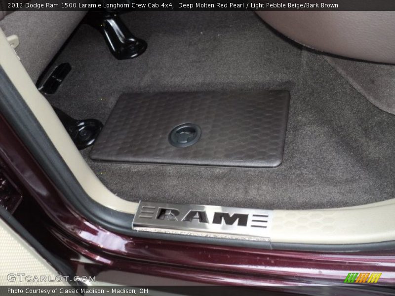 Deep Molten Red Pearl / Light Pebble Beige/Bark Brown 2012 Dodge Ram 1500 Laramie Longhorn Crew Cab 4x4