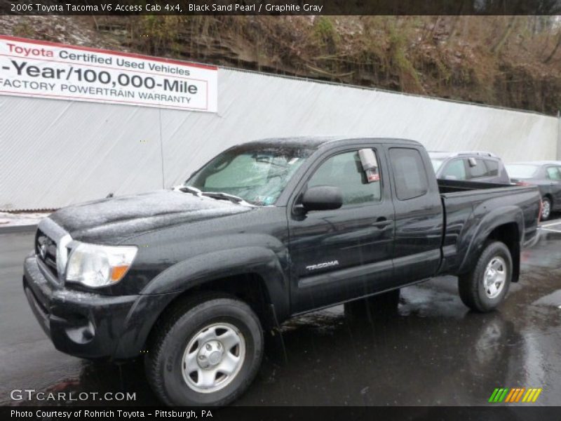 Black Sand Pearl / Graphite Gray 2006 Toyota Tacoma V6 Access Cab 4x4