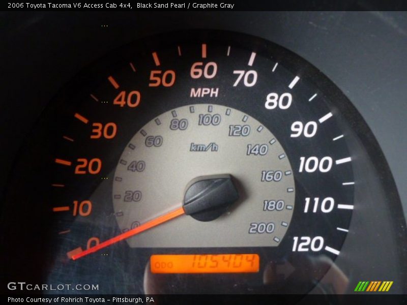 Black Sand Pearl / Graphite Gray 2006 Toyota Tacoma V6 Access Cab 4x4
