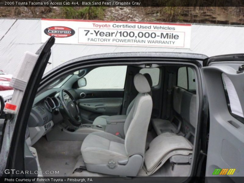 Black Sand Pearl / Graphite Gray 2006 Toyota Tacoma V6 Access Cab 4x4