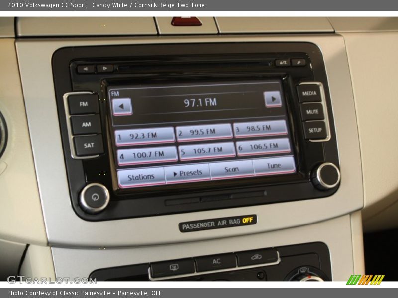 Candy White / Cornsilk Beige Two Tone 2010 Volkswagen CC Sport