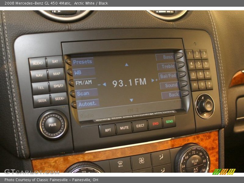 Arctic White / Black 2008 Mercedes-Benz GL 450 4Matic