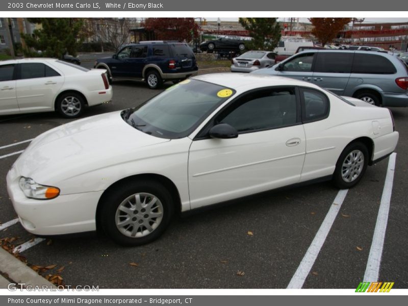 White / Ebony Black 2003 Chevrolet Monte Carlo LS