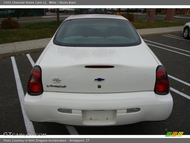 White / Ebony Black 2003 Chevrolet Monte Carlo LS