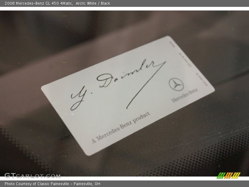 Arctic White / Black 2008 Mercedes-Benz GL 450 4Matic