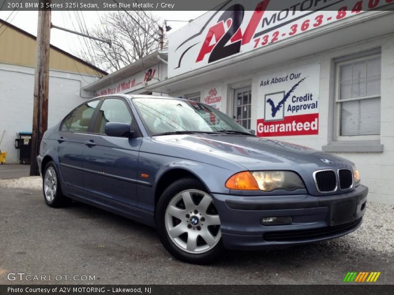 Steel Blue Metallic / Grey 2001 BMW 3 Series 325i Sedan