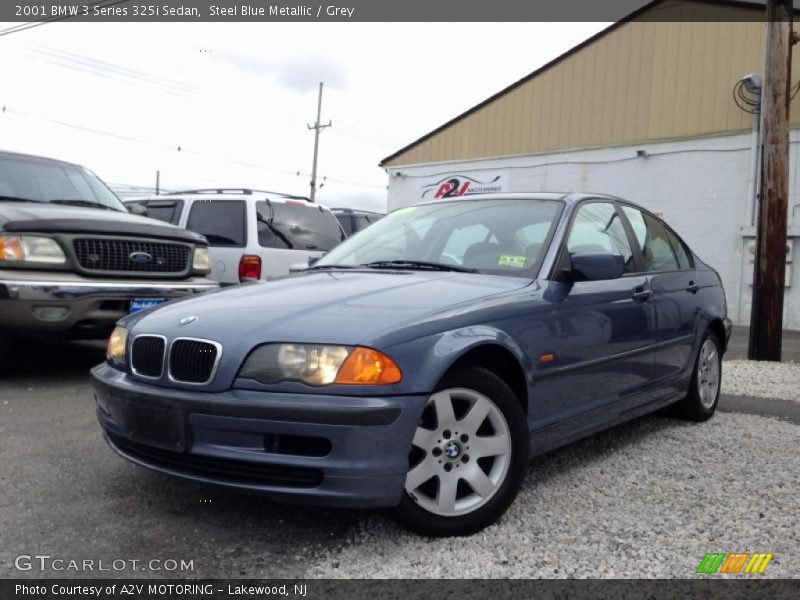 Steel Blue Metallic / Grey 2001 BMW 3 Series 325i Sedan