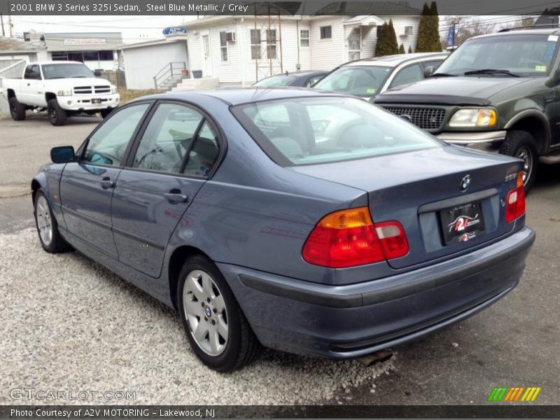 Steel Blue Metallic / Grey 2001 BMW 3 Series 325i Sedan