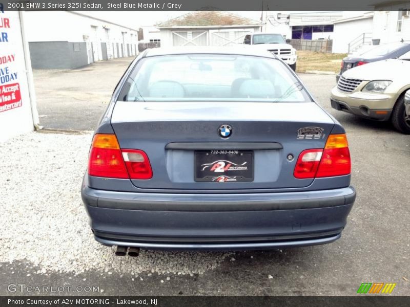 Steel Blue Metallic / Grey 2001 BMW 3 Series 325i Sedan