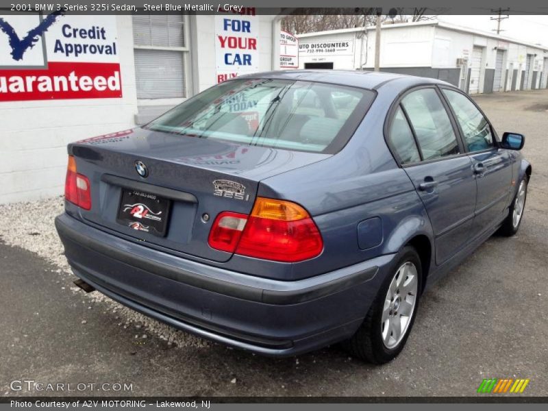 Steel Blue Metallic / Grey 2001 BMW 3 Series 325i Sedan