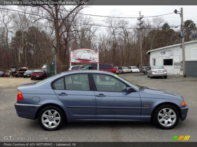 Steel Blue Metallic / Grey 2001 BMW 3 Series 325i Sedan