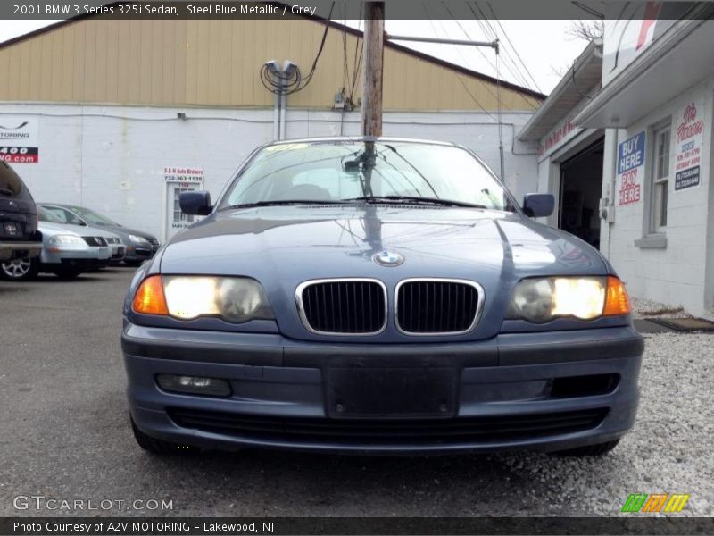 Steel Blue Metallic / Grey 2001 BMW 3 Series 325i Sedan