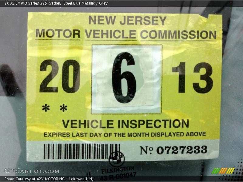 Steel Blue Metallic / Grey 2001 BMW 3 Series 325i Sedan