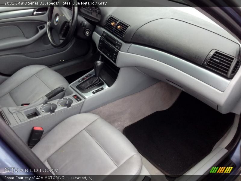 Steel Blue Metallic / Grey 2001 BMW 3 Series 325i Sedan