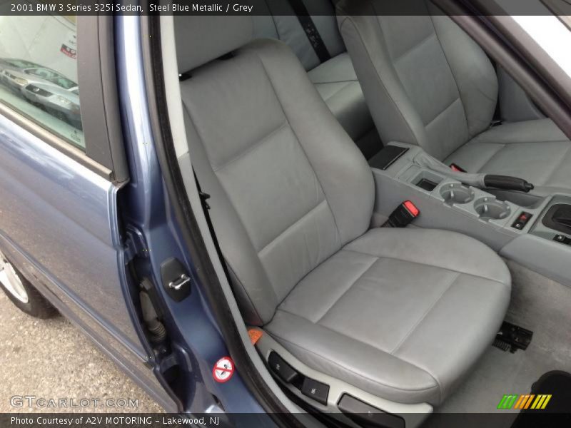 Steel Blue Metallic / Grey 2001 BMW 3 Series 325i Sedan