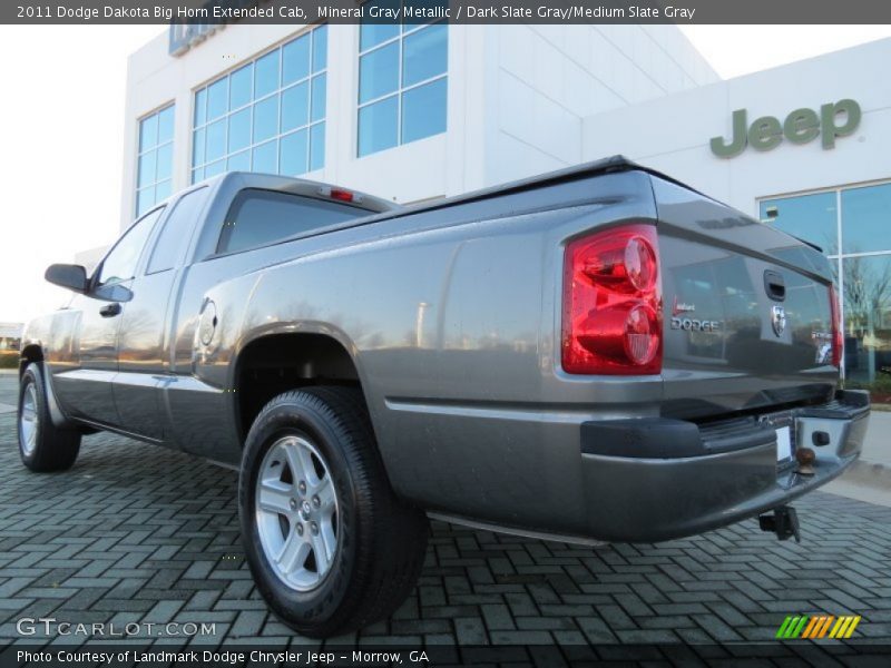 Mineral Gray Metallic / Dark Slate Gray/Medium Slate Gray 2011 Dodge Dakota Big Horn Extended Cab