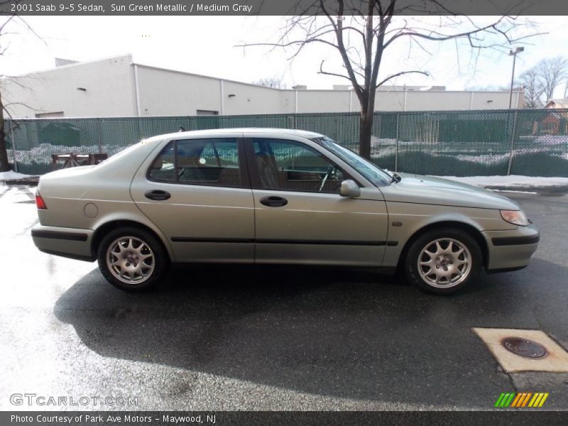 Sun Green Metallic / Medium Gray 2001 Saab 9-5 Sedan