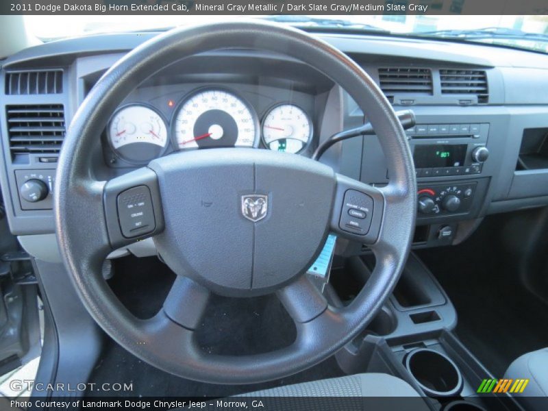 Mineral Gray Metallic / Dark Slate Gray/Medium Slate Gray 2011 Dodge Dakota Big Horn Extended Cab