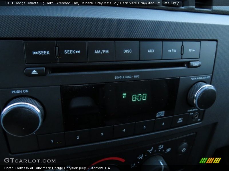Mineral Gray Metallic / Dark Slate Gray/Medium Slate Gray 2011 Dodge Dakota Big Horn Extended Cab