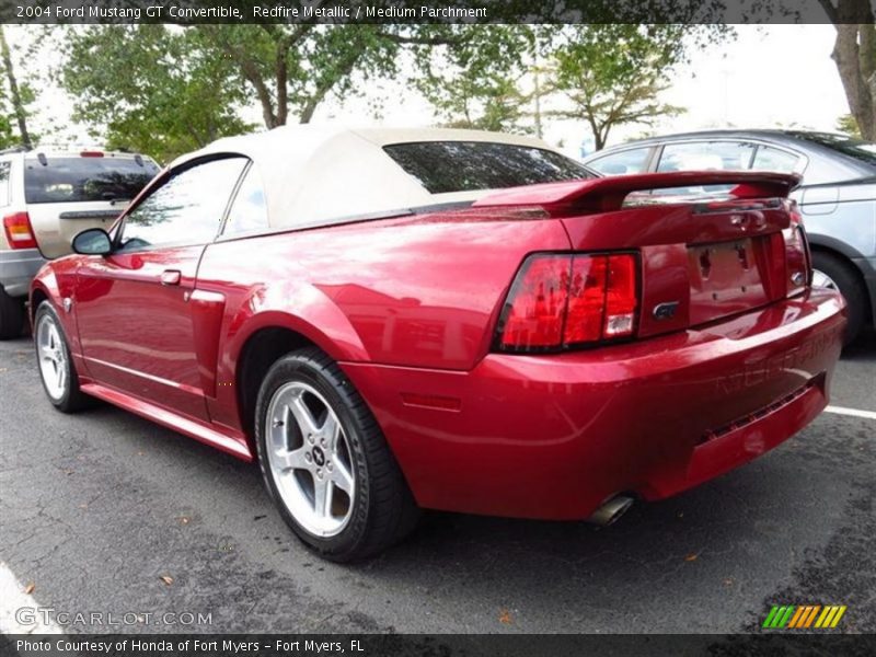 Redfire Metallic / Medium Parchment 2004 Ford Mustang GT Convertible