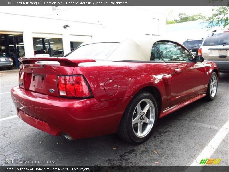 Redfire Metallic / Medium Parchment 2004 Ford Mustang GT Convertible